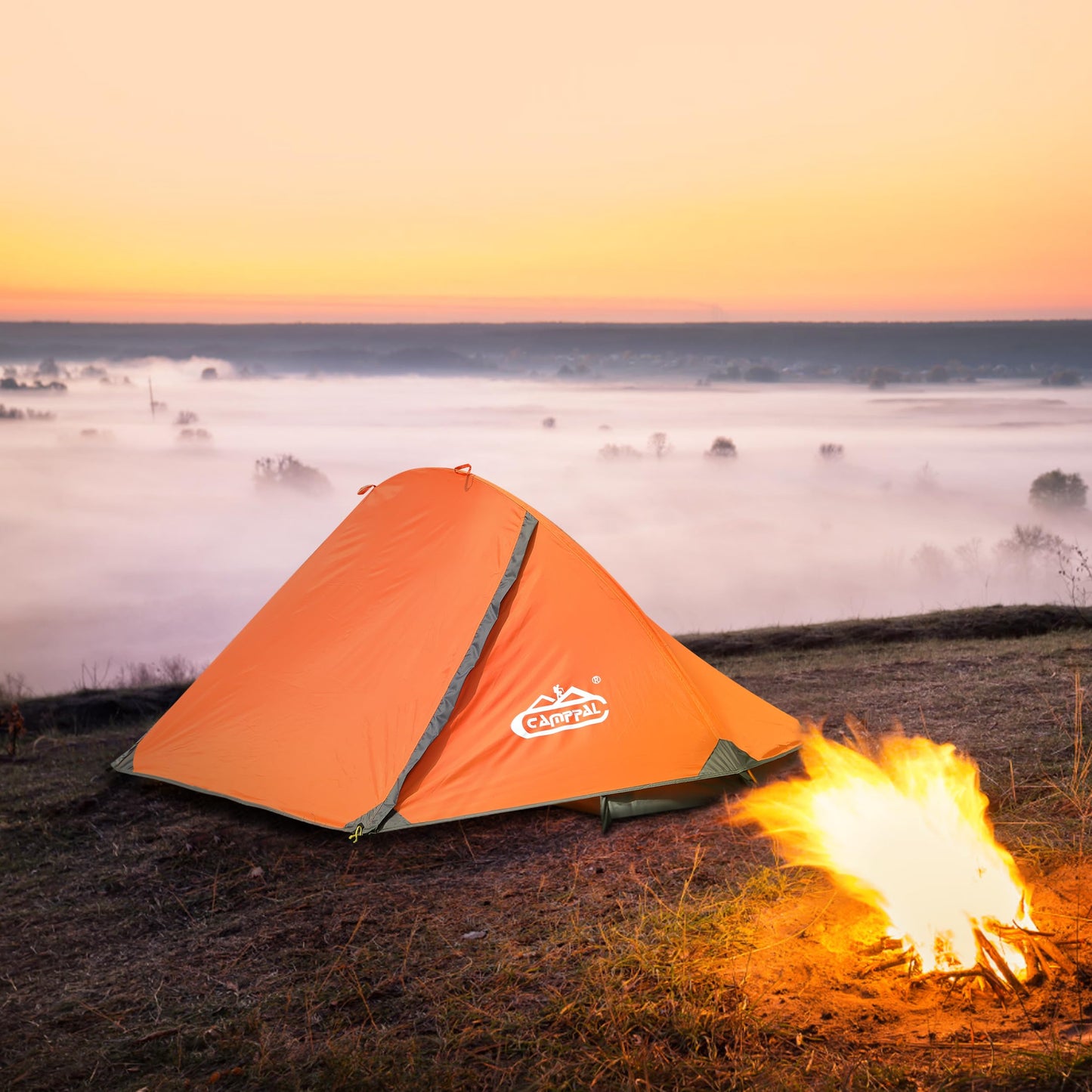 camppal 1 Person Tent for Camping Hiking Mountain Hunting Backpacking Tents 4 Season Resistance to