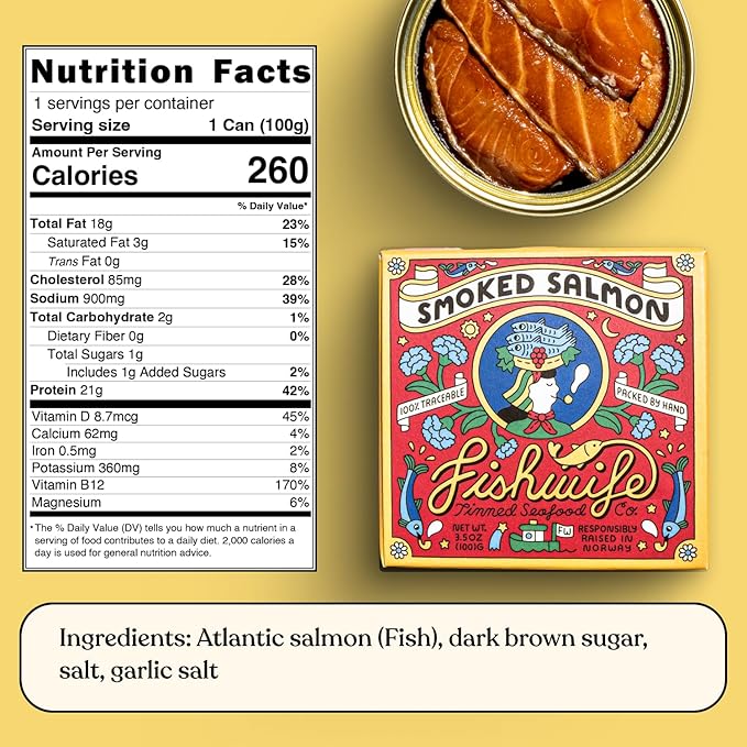 Fishwife Smoky Trio 3-Pack (Smoked Rainbow Trout, Smoked Salmon, Smoked Mackerel) | Gluten Free, High Protein, Omega-3s | Hand-Packed