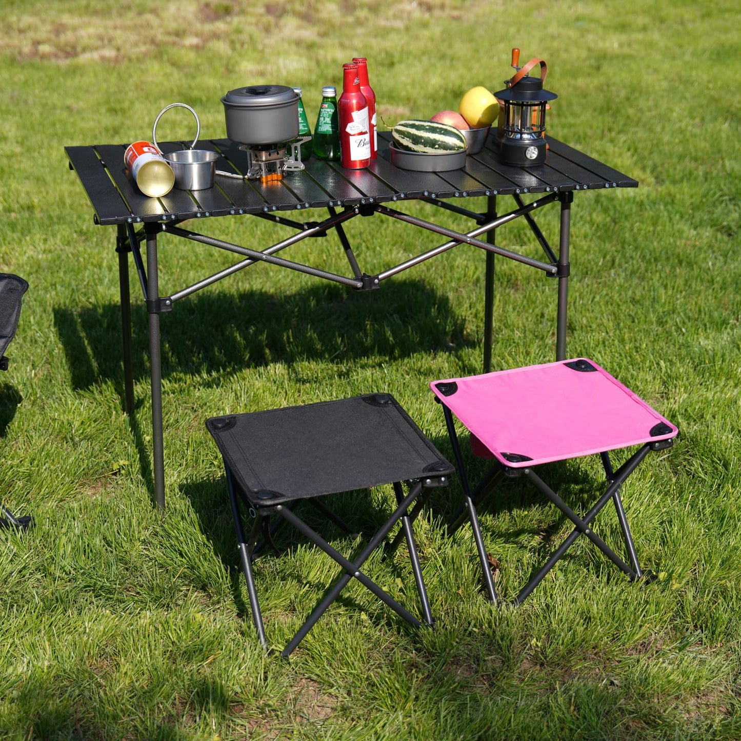 Opliy Camping Stool 2 Pack,13 Inch Portable Folding Stool for Outdoor Gardening and Beach Hiking
