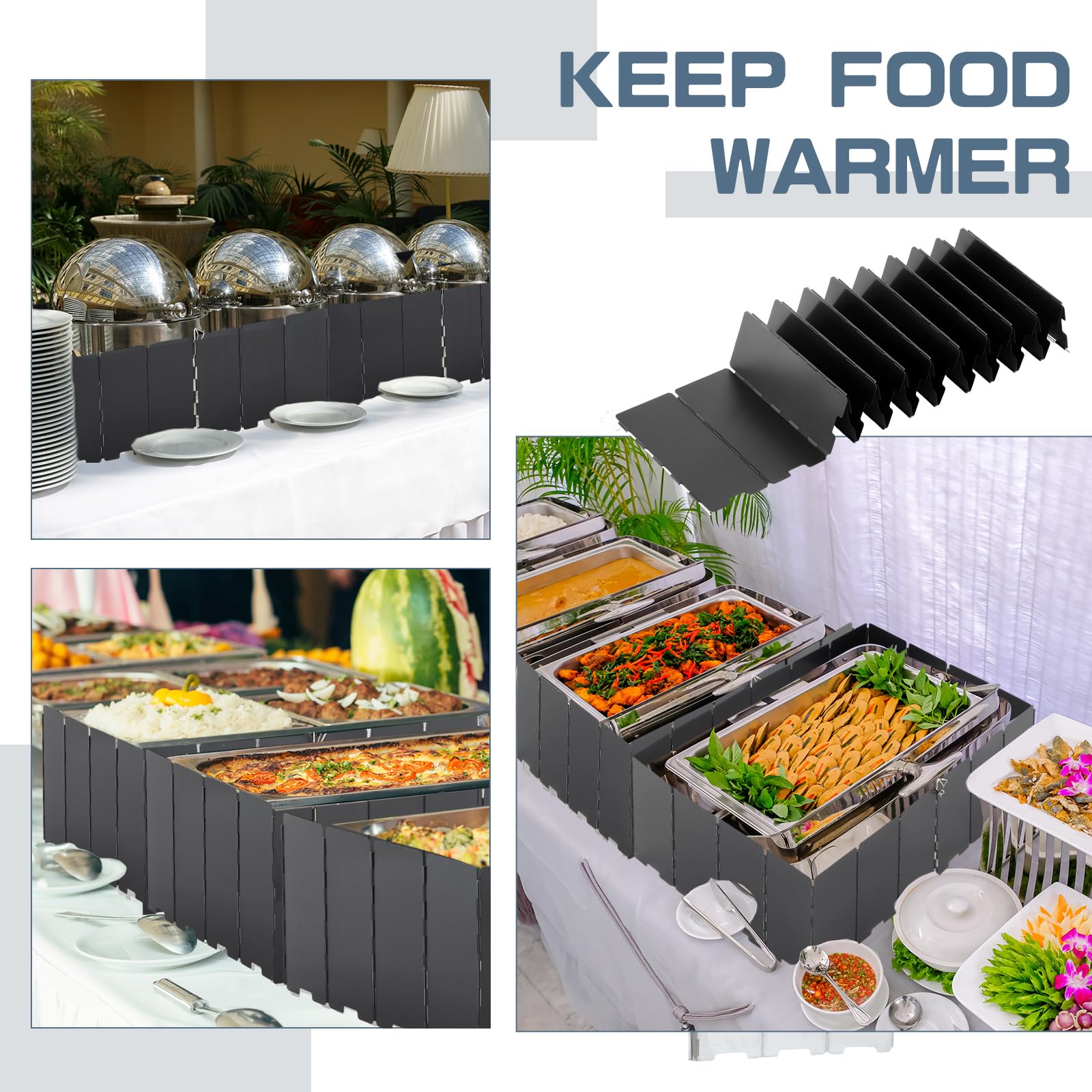 MorningRo 2 Pcs 40 Plate Camping Stove Windscreen Stainless Steel Folding Wind Cover with