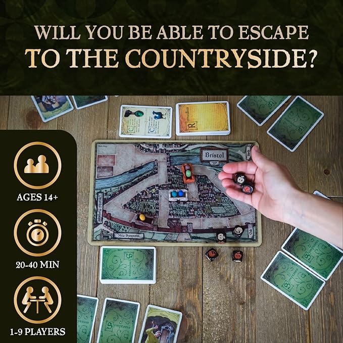 Bristol 1350 Board Game of Strategy, Deceit, and Luck for 1-9 Players