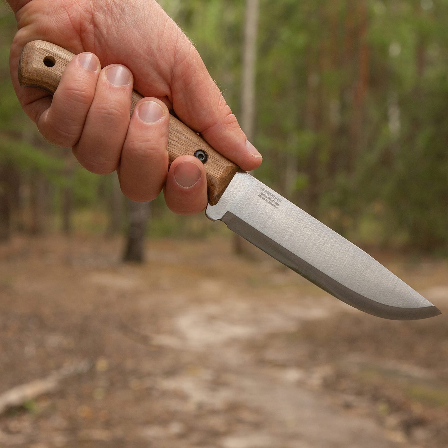 BPSKNIVES Adventurer - Bushcraft Knife - Fixed-Blade Carbon Steel Knife with Leather Sheath and