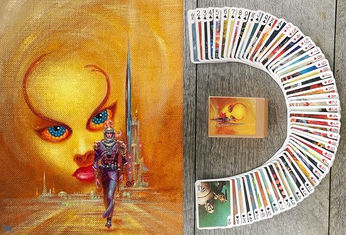SCI FI Art Playing Cards (Poker Deck 54 Cards All Different) Vintage Sci Fi Comic Covers Art