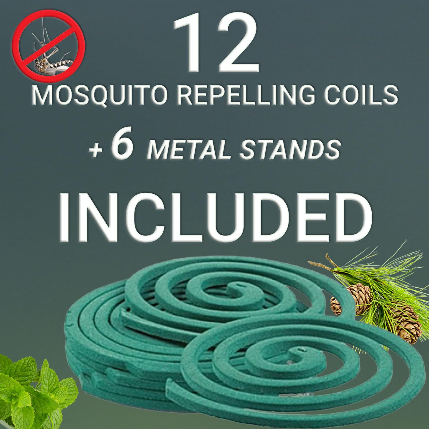 W4W Mosquito Repellent Coils - Outdoor Use Reaches Up to 10 feet - Each Burns for 5-7 Hours (Three