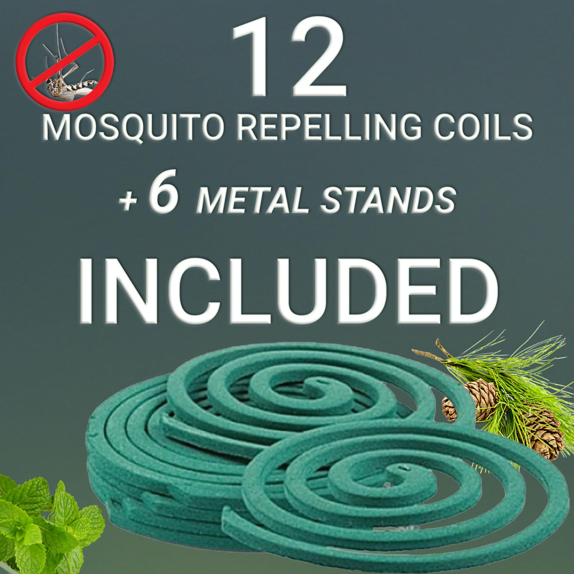 W4W Mosquito Repellent Coils - Outdoor Use Reaches Up to 10 feet - Each Burns for 5-7 Hours (Three