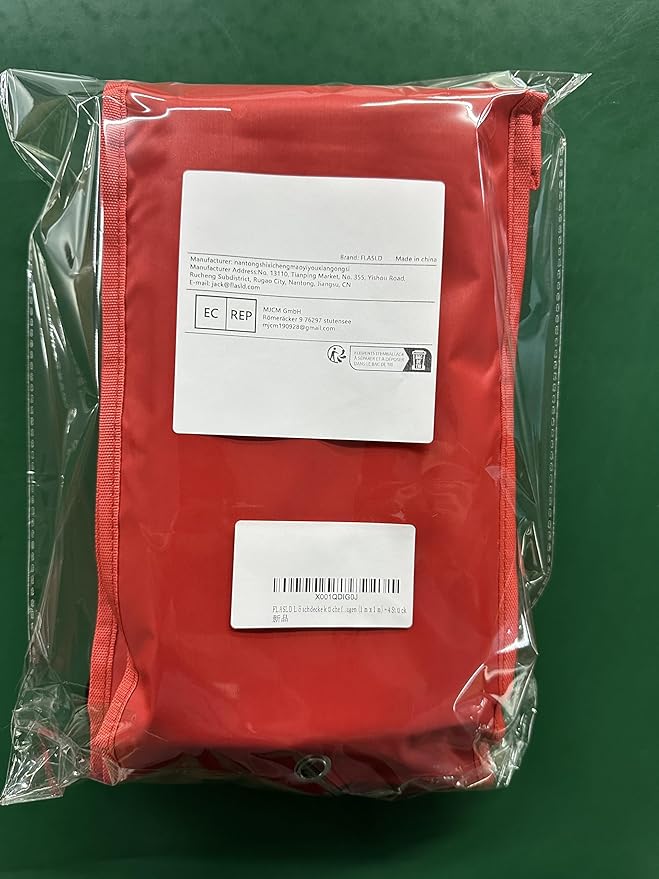 FLASLD 4 Pack Fire Blanket for Home and Kitchen, 40x40 Inch Fiberglass Fire Blankets Emergency for People, Fire Suppression Blankets for School Fireplace Grill Car Office Garage Welding Warehouse