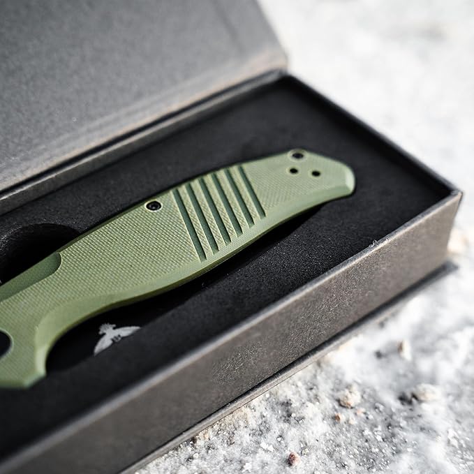 D2 Pocket Knife For Men | Tactical EDC Knife With Case 3.75" D2 Knife Steel Flipper Mens Work Pocket Knife Pocket Knives & Folding Knives EDC For Men