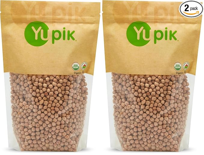 Yupik Organic Raw Chickpeas, 2.2 lb, Non-GMO, Vegan, Gluten-Free (Pack of 2)
