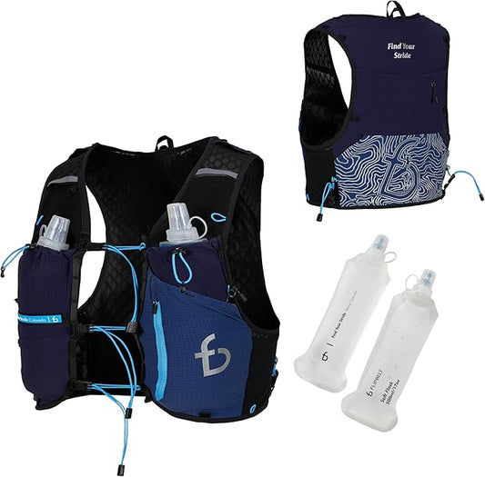 FlipBelt Tahoe Hydration Vest ??Ultralight Running Vest for Men & Women ??Includes Two 500ml Soft Flasks ??Trail, Marathon, and Long-Distance Race Pack