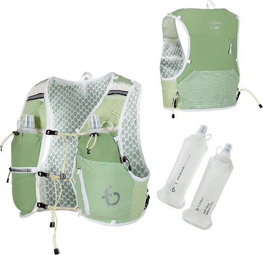 FlipBelt Tahoe Hydration Vest ??Ultralight Running Vest for Men & Women ??Includes Two 500ml Soft Flasks ??Trail, Marathon, and Long-Distance Race Pack
