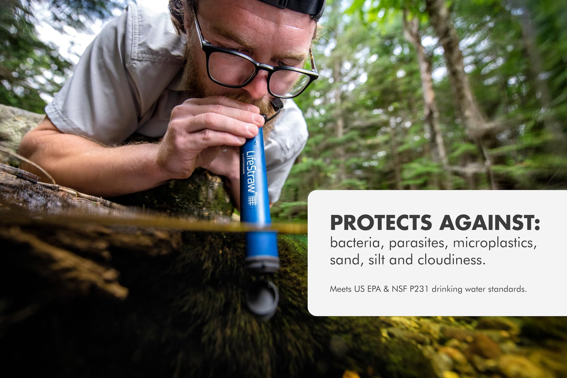 LifeStraw Personal — Water Filter for Hiking, Camping, Travel, and Emergency Preparedness, 1 Pack