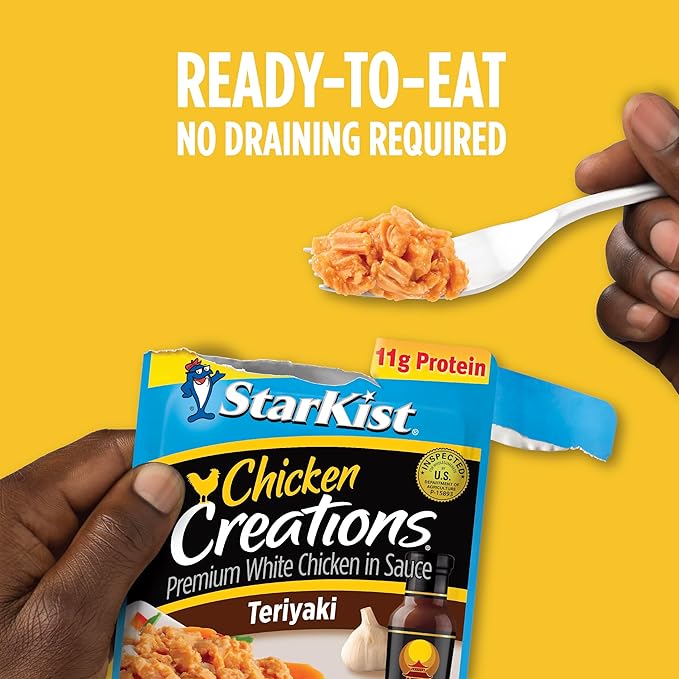 StarKist Chicken Creations Teriyaki, Single Serve Pouch, 2.6 oz (Pack of 8)