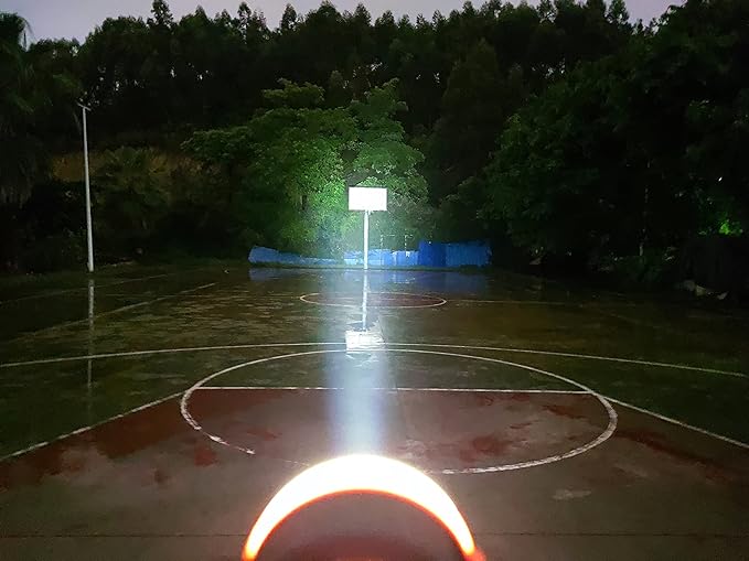 LIT-PaTH LED Camping Light, Rechargeable Lantern with Magnet Base, 4400 mAh, Survival Kit for Emergency, Hurricane, Outage, Large Orange, 1 Pack