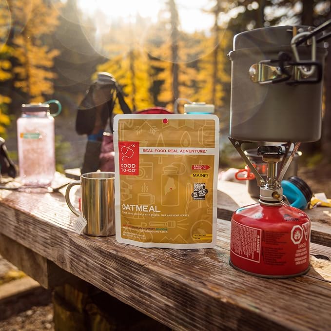 GOOD TO-GO Oatmeal (6-Pack of Single Servings) | Camping & Backpacking Food | Just Add Water Backpacking Meals | Good To-Go Dehydrated Meals Taste Better Than Freeze Dried Food