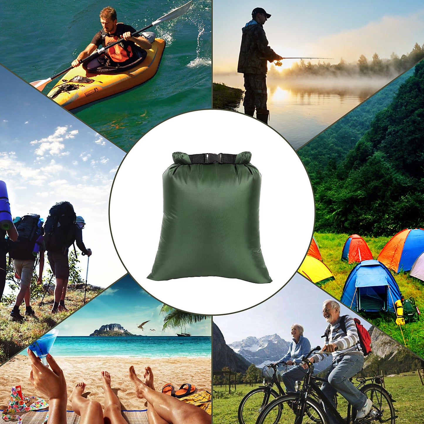 Ucolofun Dry Bags Waterproof Set, 5 Packs Ultralight Waterproof Bags Small Stuff Sack Water Proof