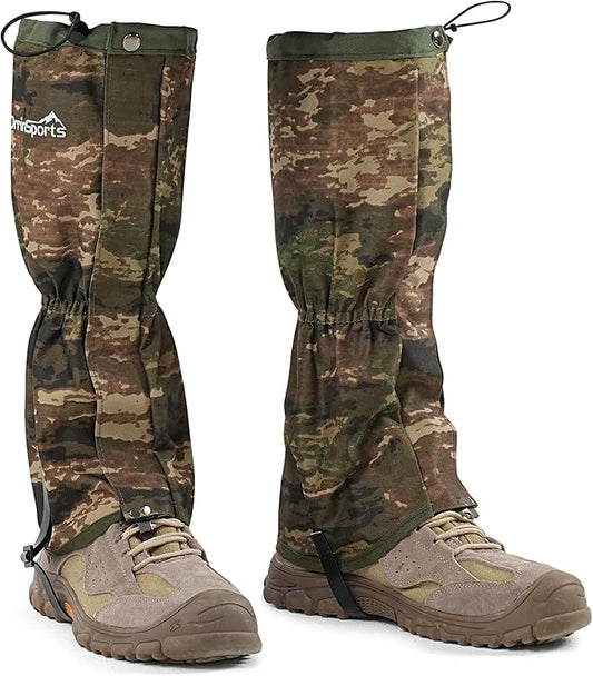 Waterproof Adjustable Leg Gaiters for Men and Women Snow Boot Gaiters for Hiking in Hunting Sand and Mud Mountain Climbing or Snowshoeing