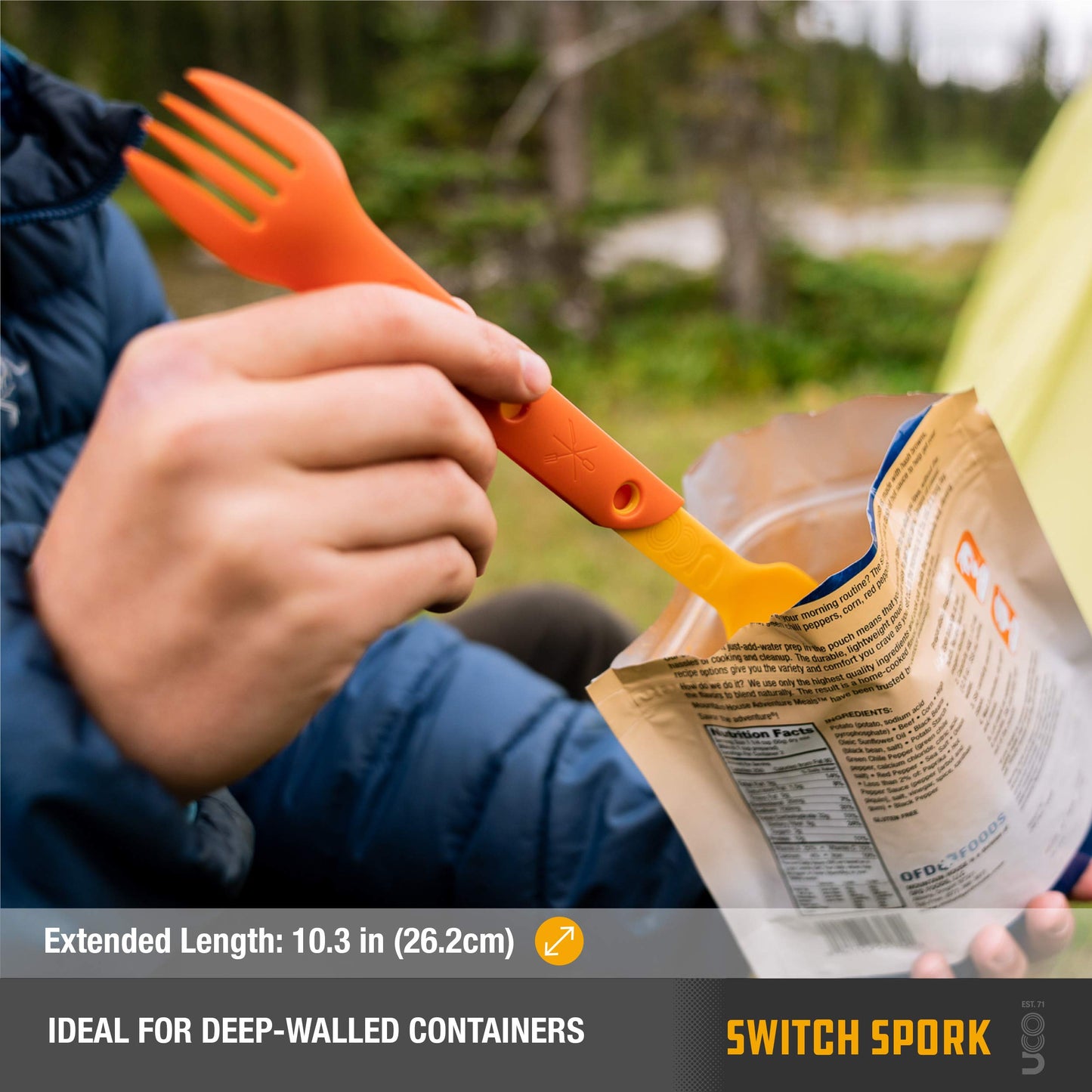 UCO 2-Piece Switch Spork Camping Spoon-Fork-Knife Utensil