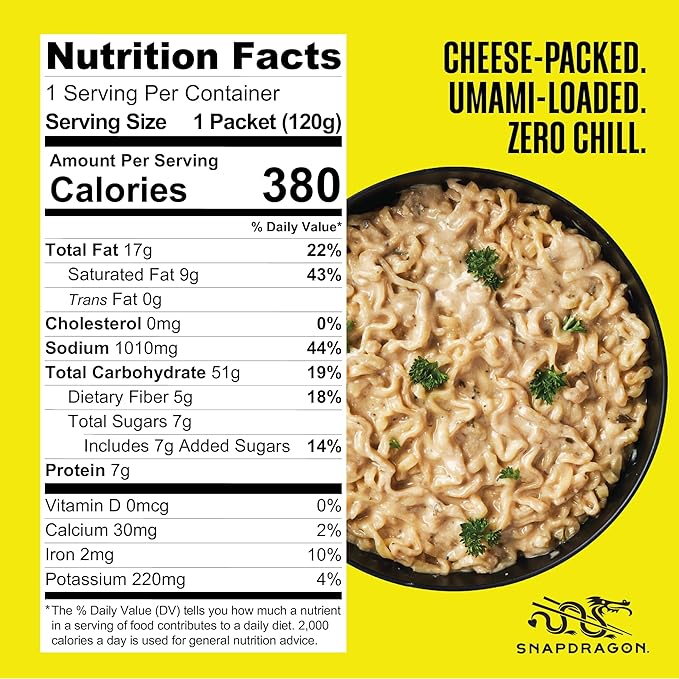 Snapdragon Saucy Instant Noodles with Cheezy Umami, Savory Slurpable Sauce - Quick Meal, Snack, and Lunch. 12-Pack Microwave Noodles for Cup, Bowl, Cheddar Cheese Ramen or Asian Stir Fry