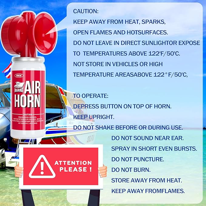 1.4oz boat Air horn, Loud Mini Safety Air Horn Can, Sports Event Starting Horn, Mini Small Compressed Blow Fog Bear Air Horn, Celebrate Victory（Red）…