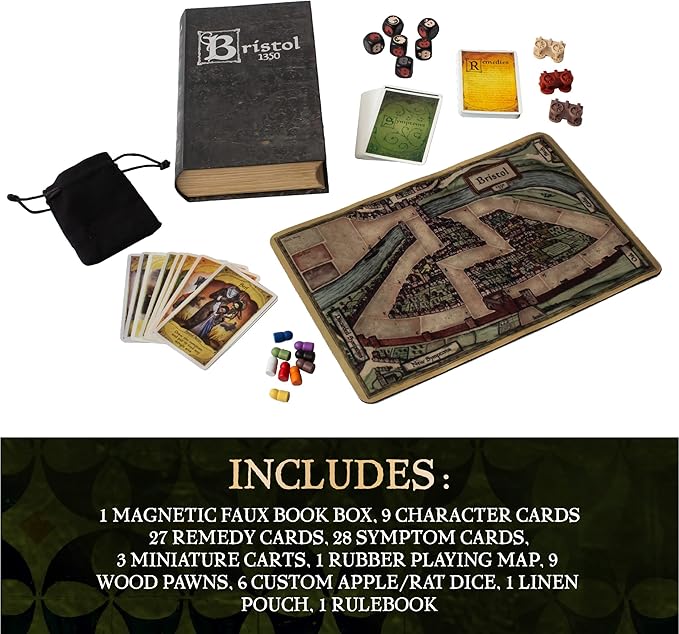 Bristol 1350 Board Game of Strategy, Deceit, and Luck for 1-9 Players