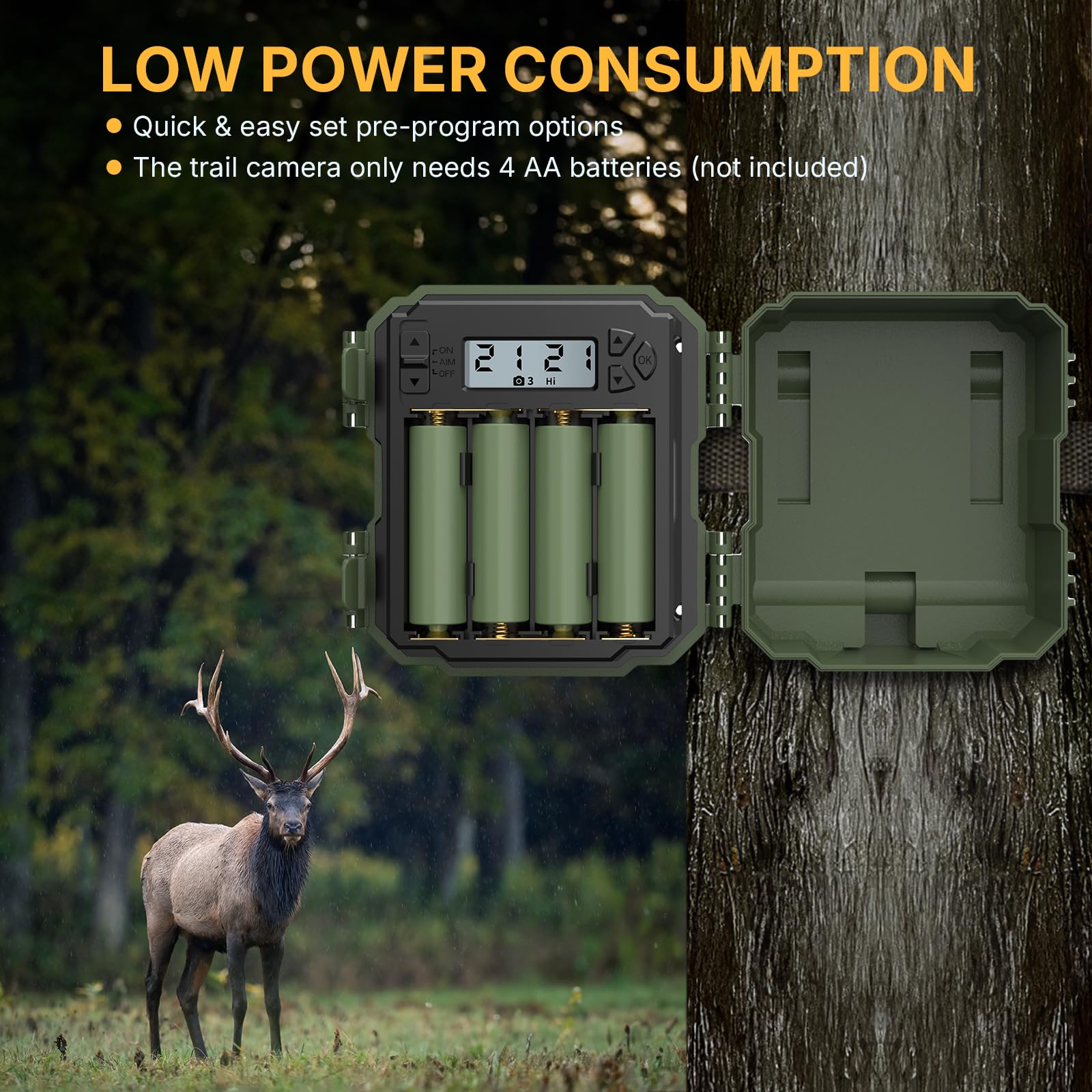 WOSPORTS Mini Trail Camera 24MP 1080P HD Game Camera with Night Vision Motion Activated