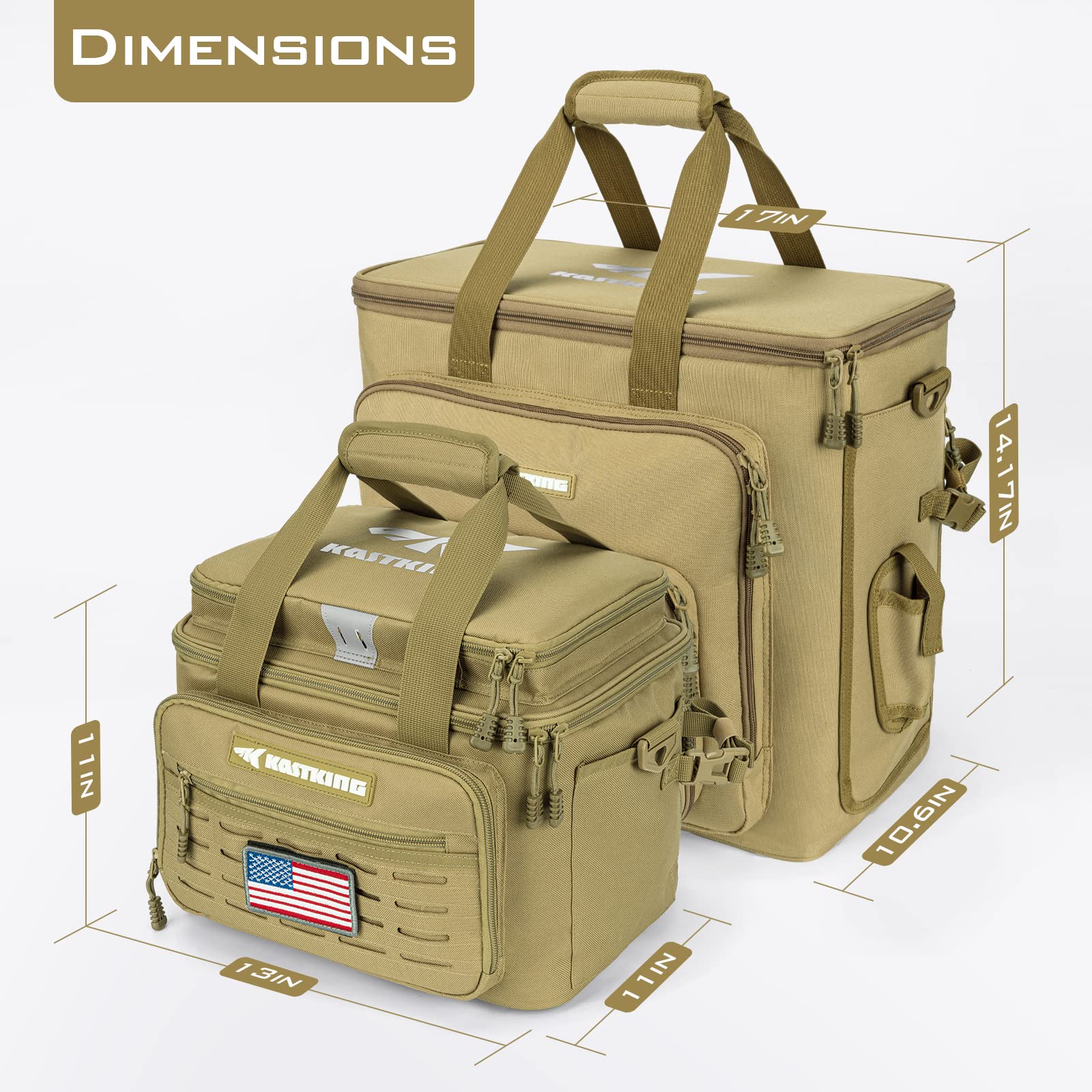 KastKing KarryAll Fishing Tackle Bag, Saltwater & Freshwater Gear Storage