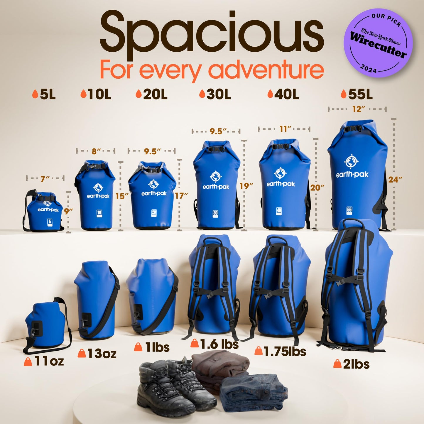 10L Waterproof Dry Bag Backpack - Marine Roll Top Dry Sack for Kayaking