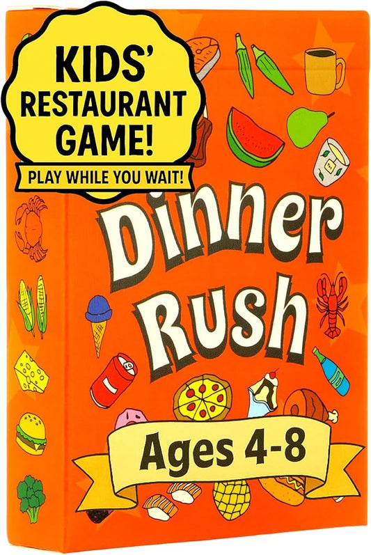 Dinner Rush Award-Winning Game - Pocket-Sized Kids Restaurant Activities - 2-in-1 Picture and Quantity Matching - Smart Card Games - Restaurant Games for Kids Ages 4-8