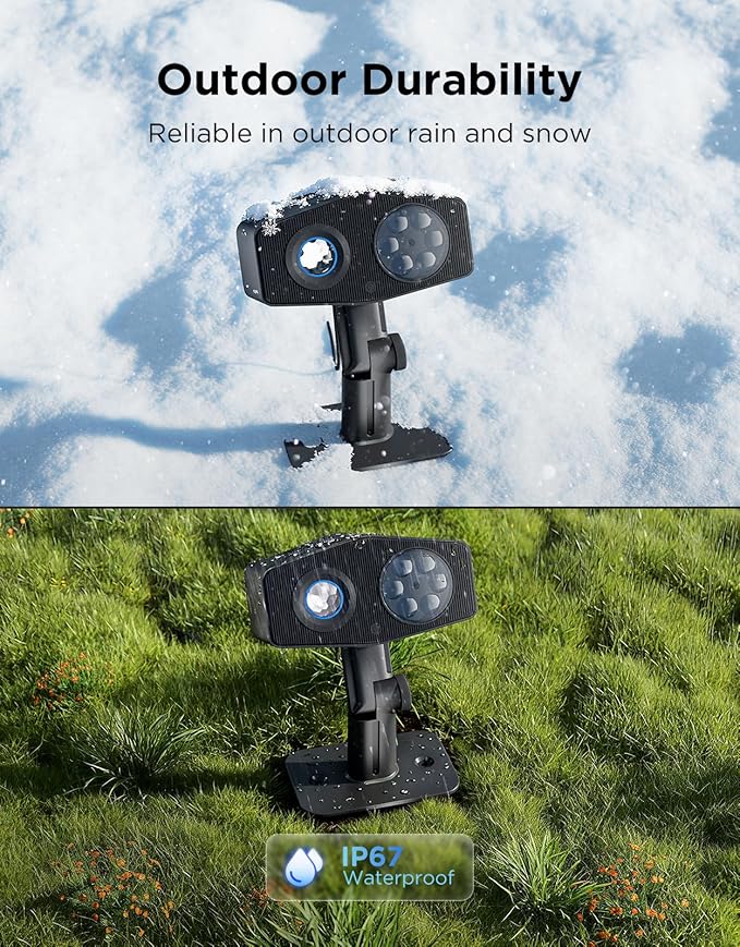 Govee Outdoor Decoration Projector Light, 20W LED Snowflake Projector, IP67 Waterproof, 180° Rotation, 20 HD Effects & 58 Scene Modes with App Control, Works with Alexa, Google Assistant, Matter