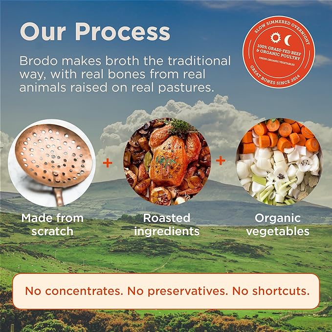 Brodo Bone Broth Bundle, Variety, Classic, and Chicken Packs, 8.3 oz (18 Cups Total)