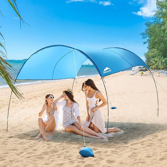 10'*8.8'*7.2' Beach Shade Tent, Enlarged Size, with UPF50+ Protection, Windproof and Waterproof, Suitable for Beach, Lake, Picnic and Outdoor Many Scenes