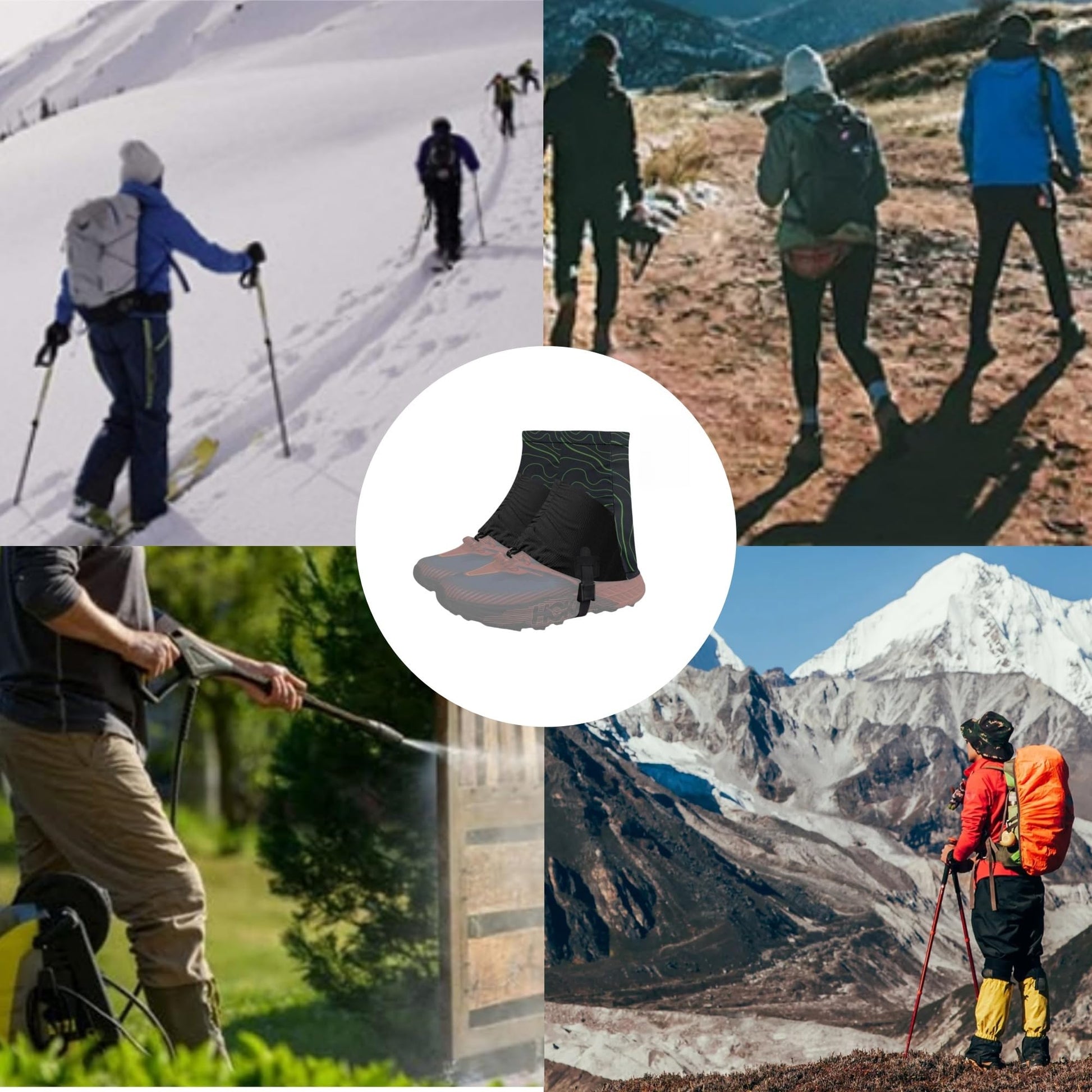 UNIQOCK Low Gaiters,Ankle Gaiters,Snow Boot Guard Gators,Shoe Gaiters,Gators for Hiking Boots,Leg