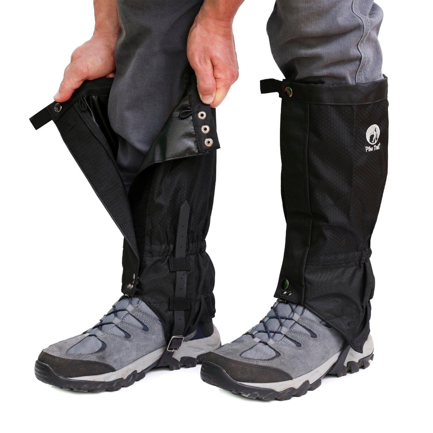 Pike Trail Adjustable Leg Gaiters - Lightweight, Waterproof - Leg Guards for Men & Women - Hiking