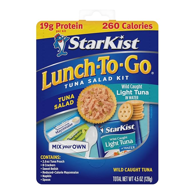 StarKist Lunch To-Go Chunk Light Mix Your Own Tuna Salad (Pouch), 4.5 Ounce Kit