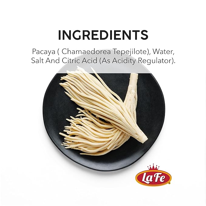 La Fe Guatemalan Pacaya Palm in Brine - Gluten-Free Tepejilote, High in Fibre, Flor de Pacaya, Rich in Potassium & Calcium, Latin American Food | Ready to Eat 32oz ??2 Pack