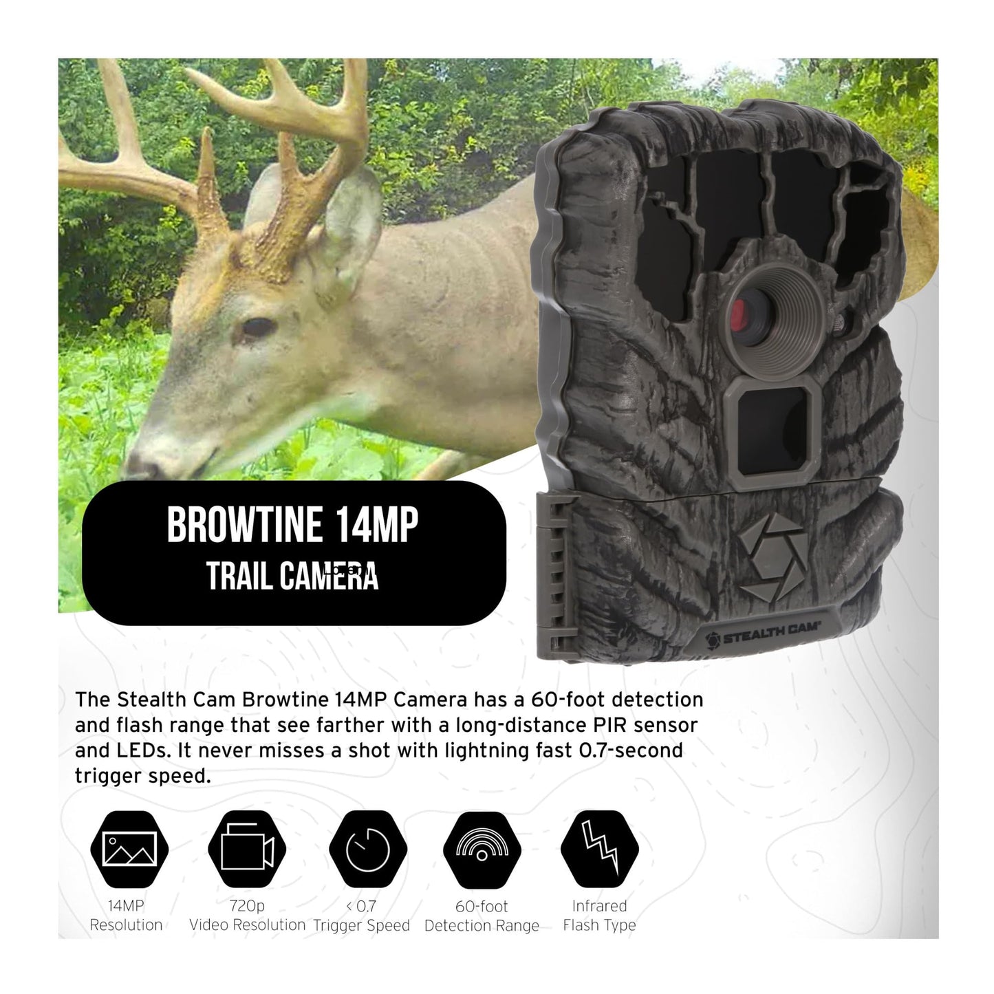Stealth Cam Browtine 14MP Trail Camera Bundle