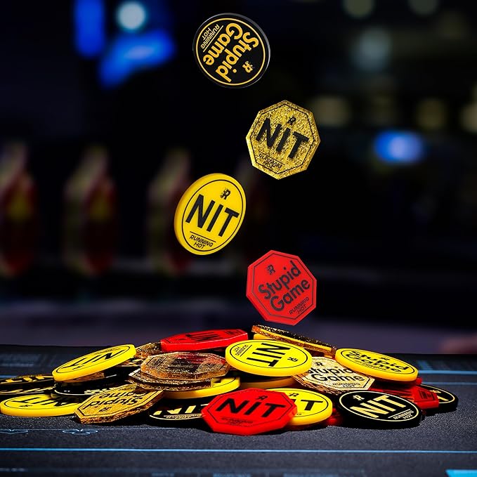 RUNNING HOT Nit Button Set for Texas Hold'em & Omaha Poker (Pack of 10) - Professional Chips for The Stand-Up Game - Enhance Your Play