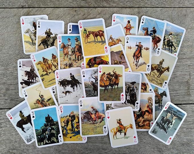 Wild WEST Playing Cards (Poker Deck 54 Cards All Different) Vintage Western Pioneers Indians Cowboys Wild West