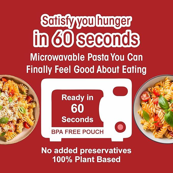 Pasta Zing Microwavable Arrabbiata Pasta, Pack of 7, 7.05 Ounce | Ready To Eat in 60 Sec | Made with 100% Italian Durum Wheat | Natural Ingredients | Spicy & Flavorful | Easy Meal & Side Dish