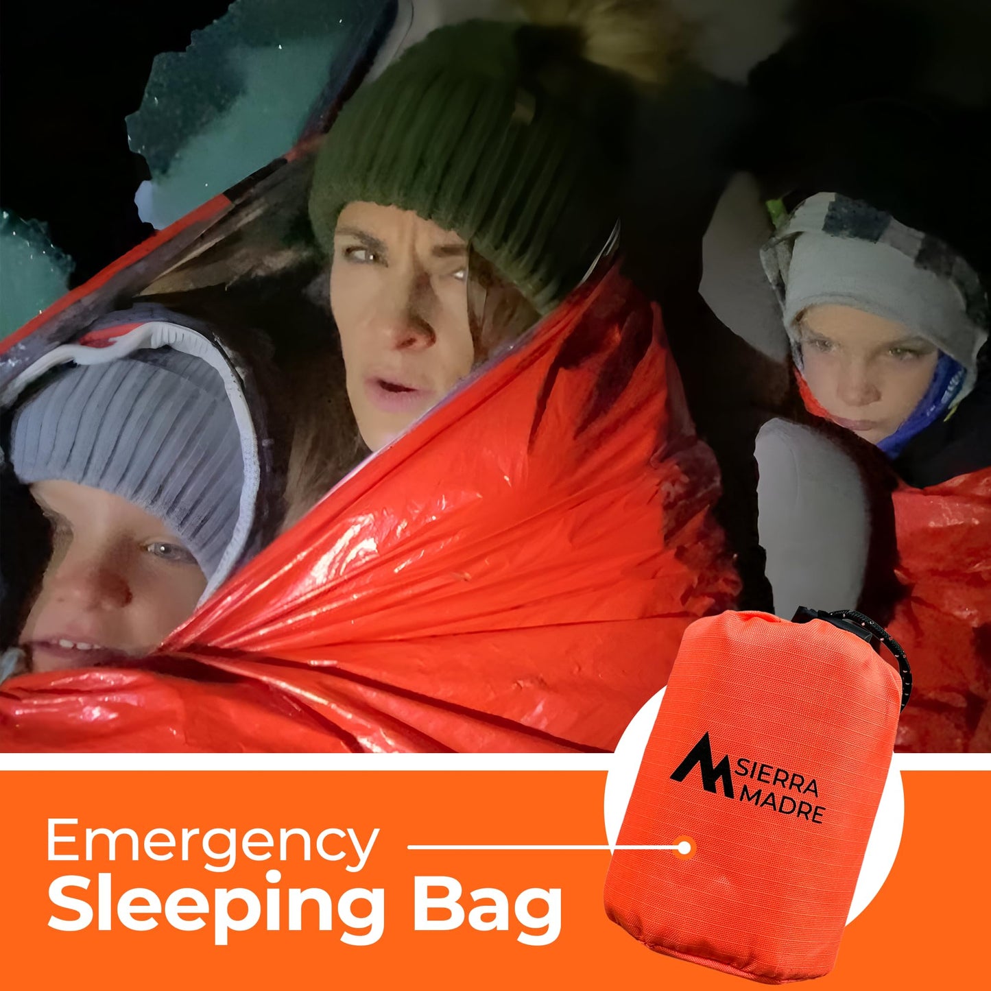 Sierra Madre Emergency Sleeping Bag, Waterproof Thermal Bivy Sack Pack 5