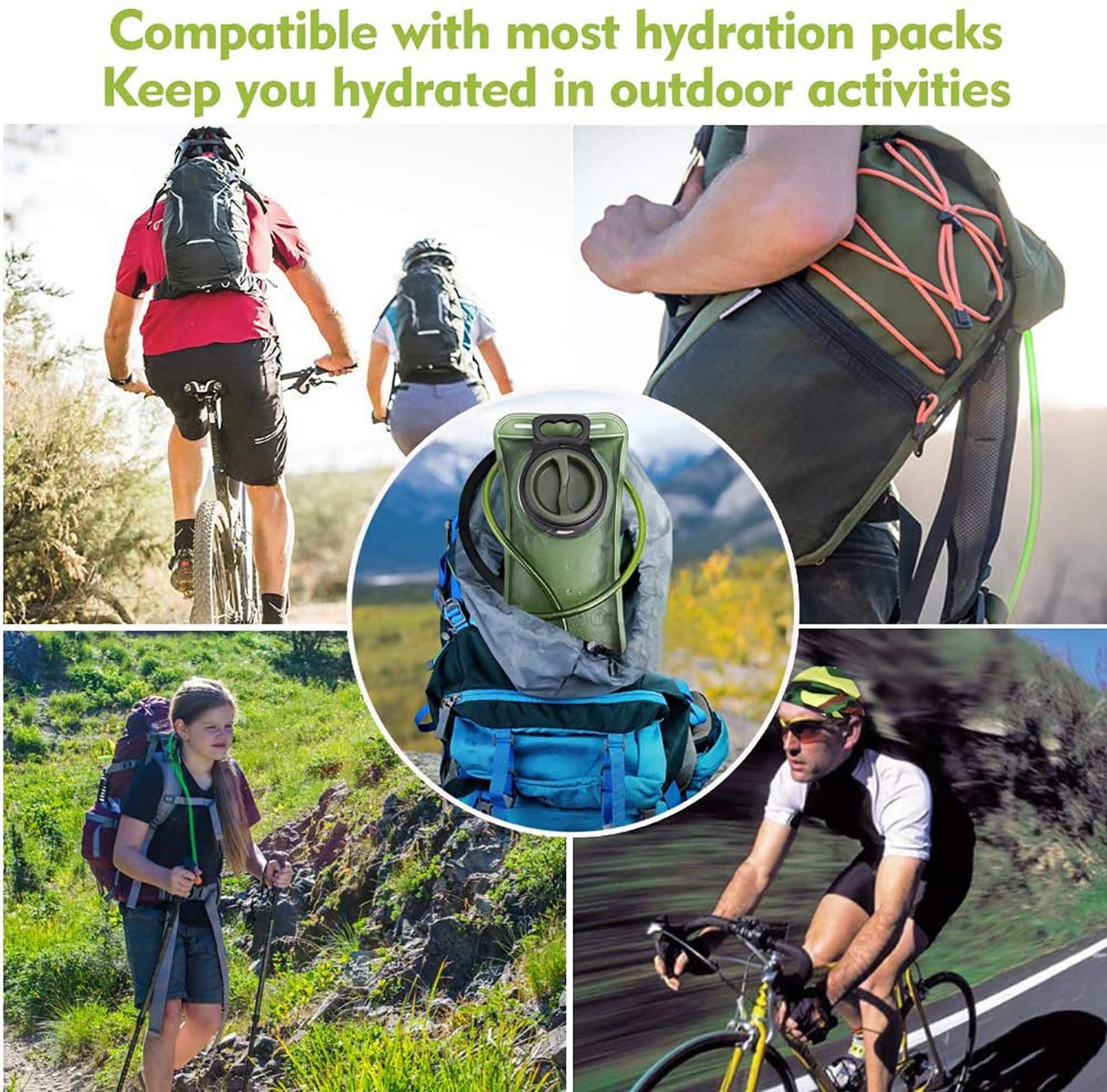 Hydration Bladder, 3L Water Bladder for Hiking Backpack, BPA-Free Leak Proof Water Reservoir