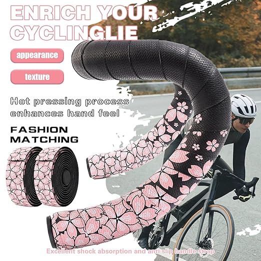 2pcs Bike Handlebar Tapes, Road Bicycle Bar Tape, Absorbent Bicycle Handle Bar Tape, Enhance Your Bicycle Handlebar Grip with These Bar Tape, Wrap Your Bike for an Awesome Comfortable Rid(YHHBlack)