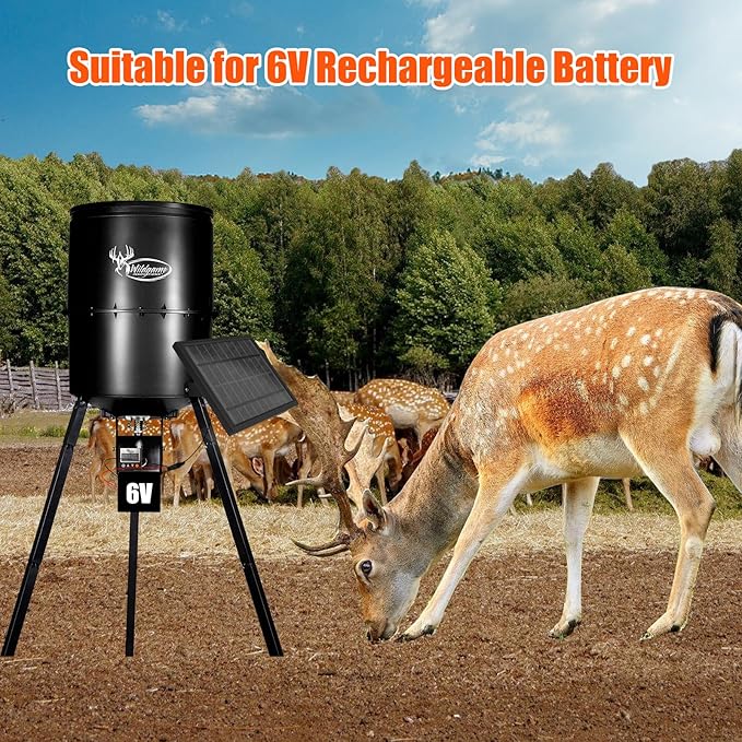6V Solar Panel for Deer Feeders 4.5W High-Efficiency ??Solar Charger & Battery Maintainer with Bracket, Alligator Clips & DC Connectors for Trail Cameras Hunting Feeders & 6V Rechargeable Batteries