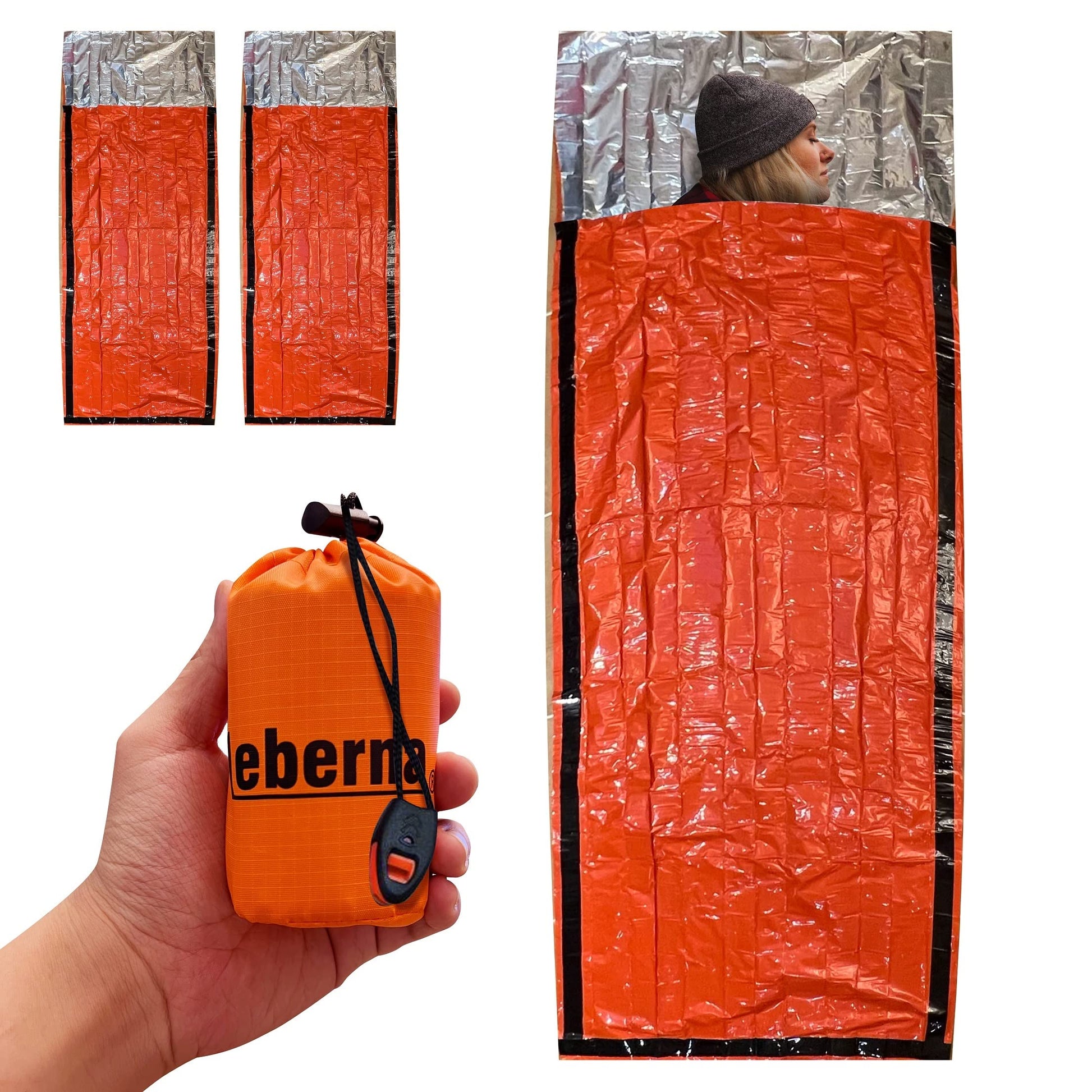 Emergency Sleeping Bag Survival Bag 2 Pack | Survival Bivy Sack | Portable Blanket Survival Gear