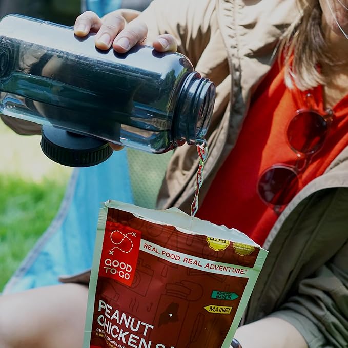 GOOD TO-GO Peanut Chicken Salad - Stove-Free??(6-Pack of Single Servings) | No Stove Required! Camping & Backpacking Food | Just Add Water Backpacking Meals | Good To-Go Dehydrated Meals Taste Better Than Freeze Dried Food