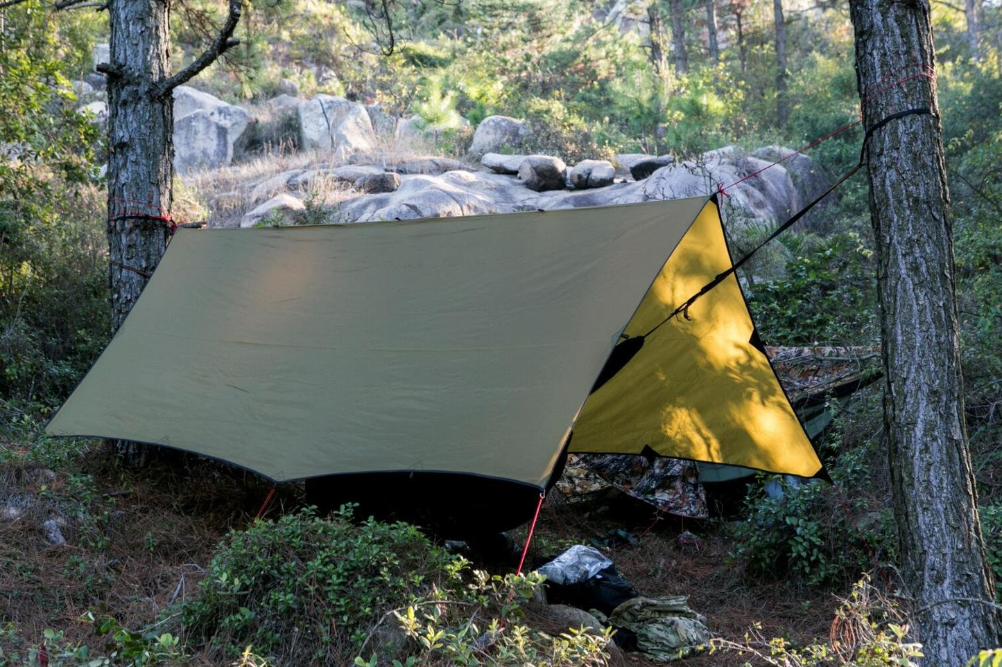 OneTigris Bulwark Camping Tarp, 12.8ft x 9.5ft Large Bushcraft Tarp