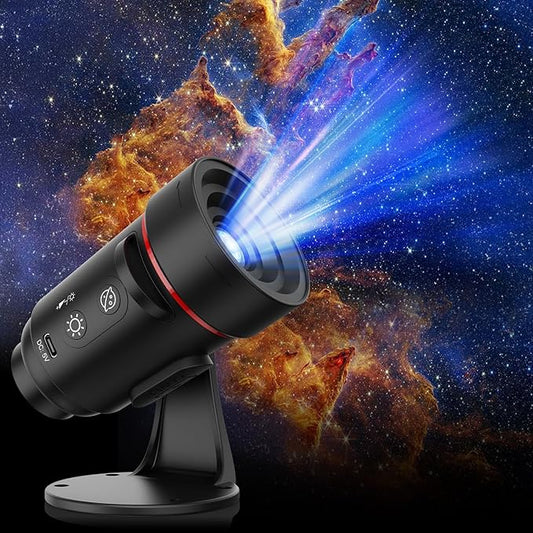 Mini Galaxy Projector-Brighter Decorations Projector Lights USB Space Light Projection Wall Lamps, Planetarium Night Sky Projection for Wall Lights, Bedroom, Living Room