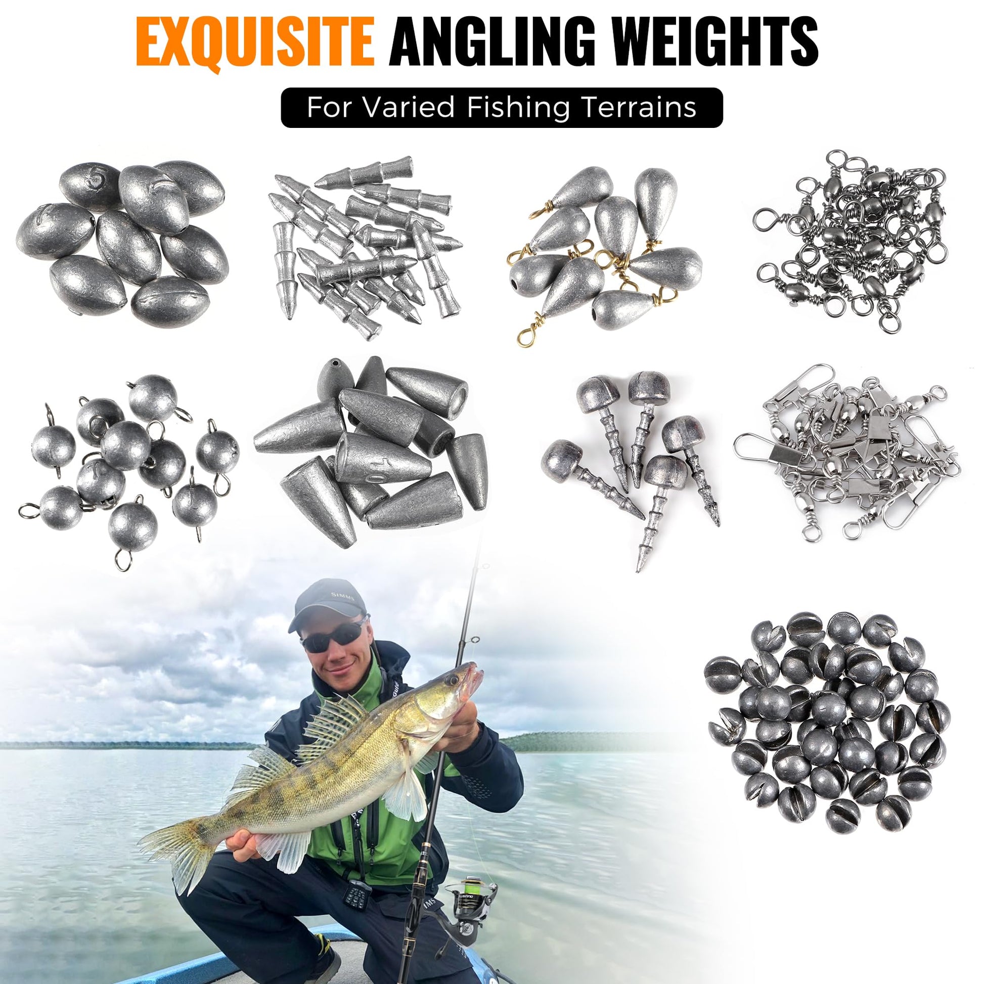 PLUSINNO 264/397pcs Fishing Accessories Kit, Organized Fishing Tackle Box with Tackle Included