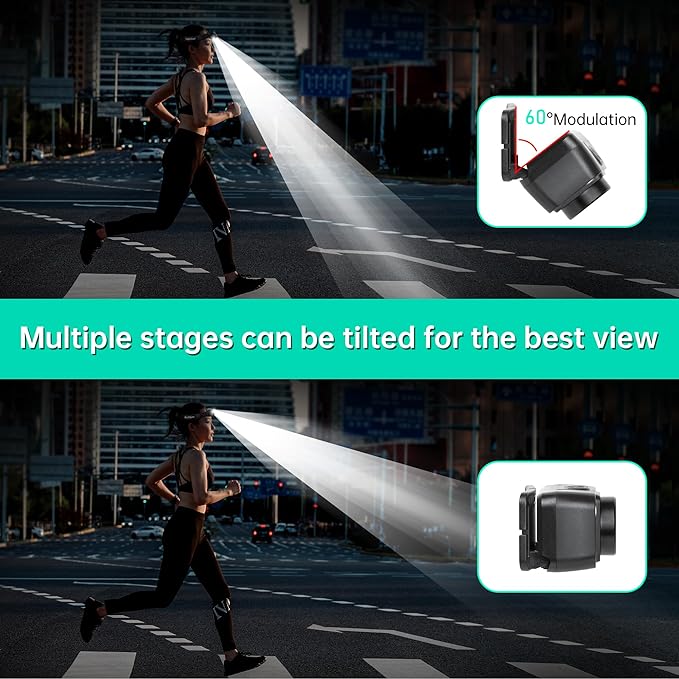 Headlamp Rechargeable with Red Light, LED Head Lamps High Lumens with Motion Sensor for Adults, Headlamp Super Bright Waterproof Head Lights Flashlight for Camping Trail Running Hiking Caving