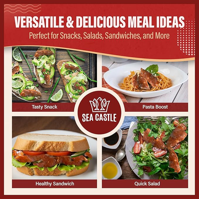 Sea Castle Sardines in Tomato Sauce, 4.4oz (12 Pack)